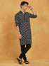 Vastramay Men's Black Cotton Kurta And Pyjama Set